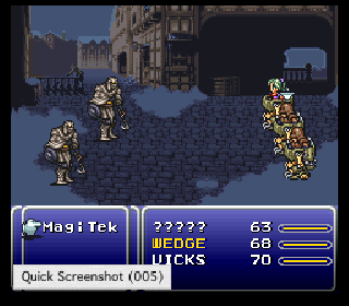 Screenshot Thumbnail / Media File 1 for Final Fantasy III (USA) [Hack by SageAcrin v1.06] (Evil Type)